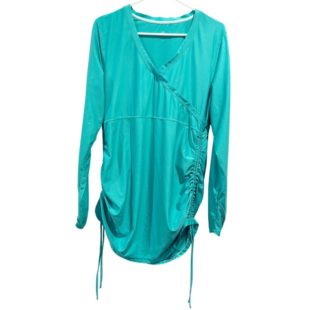 Athleta Side-Cinch Long Sleeve Swim Coverup Size Large